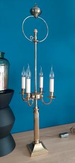 Gouden tafellamp kandelaar lamp messing french bouillotte, Ophalen of Verzenden, Metaal, Zo goed als nieuw, 75 cm of meer