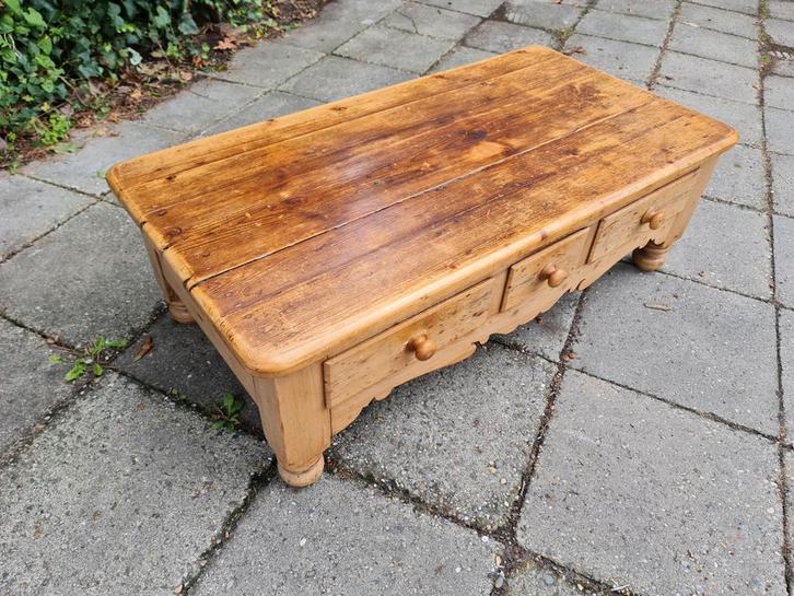 Salon tafel hout - koffie tafel - huiskamer tafel laag, Huis en Inrichting, Tafels | Salontafels, Zo goed als nieuw, Minder dan 50 cm