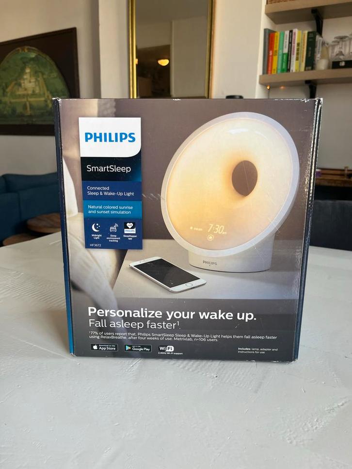 Philips SmartSleep Wake up Light (HF3672) - Nieuw in doos!, Witgoed en Apparatuur, Wekkers, Nieuw, Ophalen