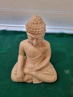 -	Boeddha beeld polysteen  creme, Verzamelen, Beelden en Beeldjes, Ophalen of Verzenden