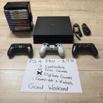 PlayStation 4 Pro + 3 controllers + 20 games | topstaat, Spelcomputers en Games, Spelcomputers | Sony PlayStation 4, Ophalen, Met games
