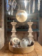Antieke ornamenten, kandelaars, schaal, heksenbal, Ophalen of Verzenden