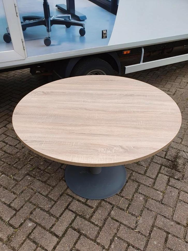 Vergadertafel rond 120 cm nieuw blad ( hoogte instelbaar, Huis en Inrichting, Tafels | Eettafels, Zo goed als nieuw, 100 tot 150 cm