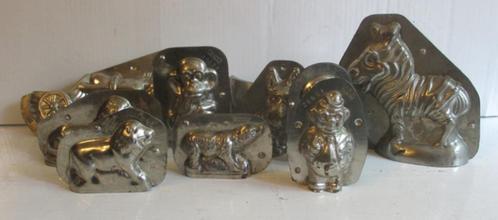oude chocoladevormen Tilburg, Antwerpen, Gent oa zebra…., Antiek en Kunst, Curiosa en Brocante, Verzenden