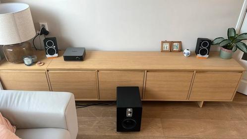 Eve audio sc203 active speakers en ts107 subwoofer, Audio, Tv en Foto, Luidsprekers, Zo goed als nieuw, Front, Rear of Stereo speakers