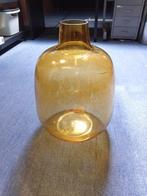 Okergele grote vaas, Huis en Inrichting, Woonaccessoires | Vazen, Ophalen, Geel, Minder dan 50 cm, Glas