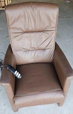 relaxfauteuil met opstahulp, Ophalen, Gebruikt, Minder dan 75 cm, Leer