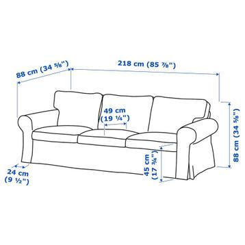 Ikea EKTORP 3-seat sofa beige - afbeelding 4