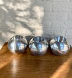 Ikea Nässjö: 3 bolkandelaars. Aluminium. Ontwerp: Ehlen J., Overige kleuren, Ophalen of Verzenden, Zo goed als nieuw, Metaal