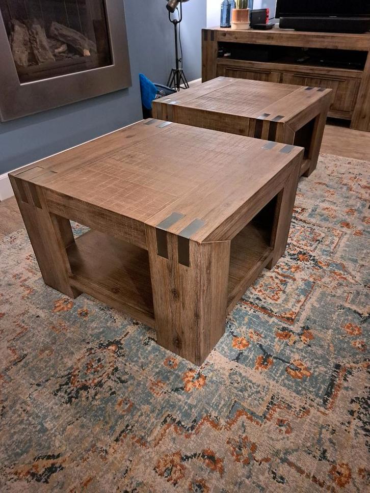 2x Pronto Bassano Salontafels Acaciahout, Huis en Inrichting, Tafels | Salontafels, Ophalen