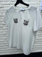 Costes tijger shirt | Maat 40, Maat 38/40 (M), Wit, Ophalen of Verzenden, Korte mouw