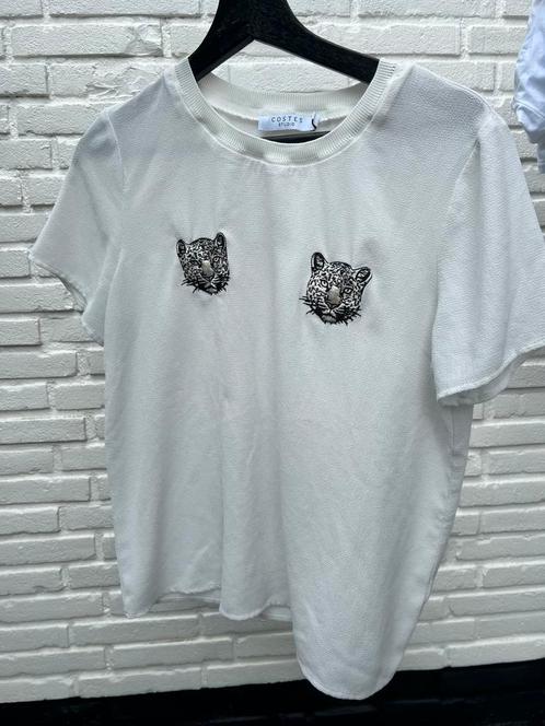 Costes tijger shirt | Maat 40, Kleding | Dames, T-shirts, Gedragen, Maat 38/40 (M), Wit, Korte mouw, Ophalen of Verzenden