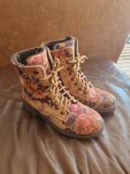 Hoge schoenen maat 36 korte laarsjes met bloemenprint, Ophalen of Verzenden, Zo goed als nieuw, Zwart