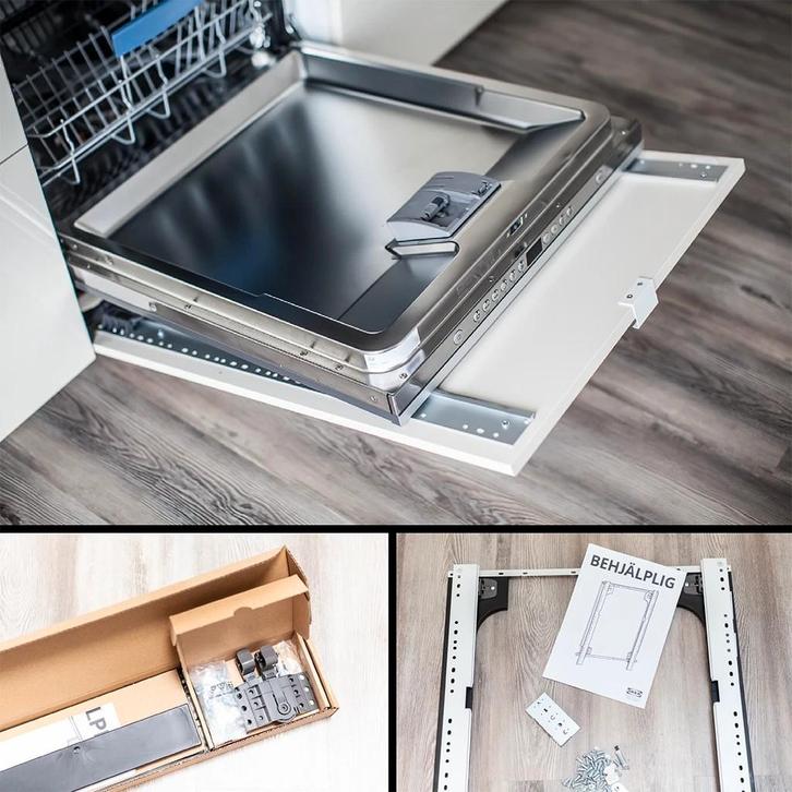 Behjalplig Ikea vaatwasgeleider, Witgoed en Apparatuur, Vaatwasmachines, Zo goed als nieuw, Inbouw, Minder dan 85 cm, Ophalen