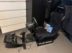 PlaySeat Logitech stuur, pedalen en incl 2 spellen IZGS, Ophalen, Gebruikt, Stuurtje of Sportattribuut