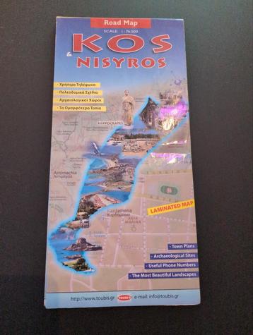 Wegenkaart Kos & Nisyros Road Map - Griekenland beschikbaar voor biedingen