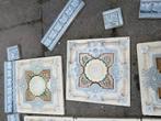 15 Prachtige art nouveau wandtegels, geel grijsblauw taupe, Ophalen