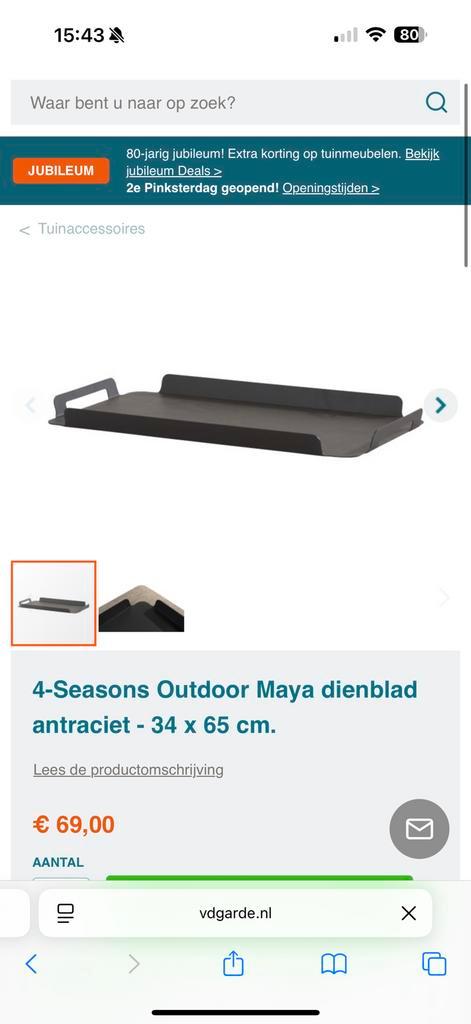 4 Seasons Dienblad Nieuw, Huis en Inrichting, Woonaccessoires | Dienbladen, Nieuw, Metaal, Ophalen of Verzenden