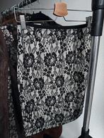 Mango Suit zwart kanten midi rok, Maat 38/40 (M), Mango, Mango, Zwart