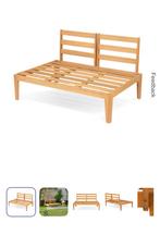 Pallet bankje met kussen, Ophalen, Zo goed als nieuw, Hout