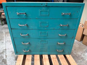 Retro Stalen Ladenkast - 85x71x72.5 cm beschikbaar voor biedingen