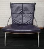 Vintage blauwe fauteuil Harvink Uncle Sam.160, Ophalen, Metaal, 75 tot 100 cm, Zo goed als nieuw