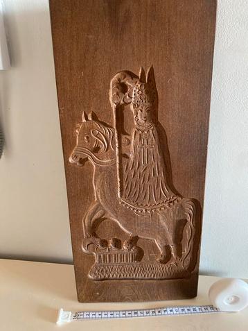 Houten Sint Nicolaas Relief - B.J. Tenniglo speculaasplank beschikbaar voor biedingen