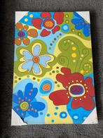 Schilderij me gusta hippie bloemen flowers peace vrede wavy, Antiek en Kunst, Kunst | Schilderijen | Abstract, Ophalen