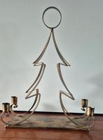 Riverdale Kaarsenstandaard Kerstboom Goud, Bruin, Gebruikt, 25 tot 50 cm, Ophalen of Verzenden