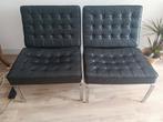 Barcelona fauteuils, Huis en Inrichting, Stoelen, Ophalen, Gebruikt, Zwart, Twee