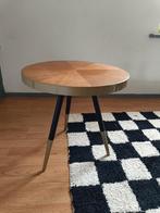 Bijzettafel zwart met gouden poten - Ronde Vorm, Minder dan 55 cm, Gebruikt, Hout, Ophalen