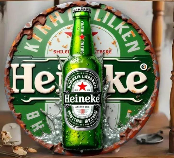 Wandbord - Heineken style, Huis en Inrichting, Woonaccessoires | Wanddecoraties, Nieuw, Ophalen of Verzenden