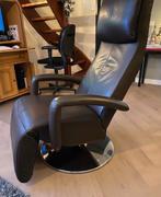 Relaxfauteuil,  (bruin), Gebruikt, Minder dan 75 cm, Leer, Ophalen of Verzenden