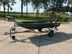 Aluminium Platbodem met Mercury 4pk, Watersport en Boten, Ophalen, Gebruikt, Minder dan 5 pk, Buitenboordmotor