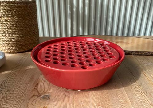 Rode Flower bowl / bloemenschaal - Studio Erik Gutter, Huis en Inrichting, Woonaccessoires | Vazen, Zo goed als nieuw, Rood, Minder dan 50 cm