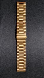 Smartwatch / horlogeband goud rvs 22 mm, Nieuw, Ophalen of Verzenden
