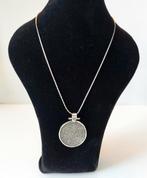 925 Zilveren Pendant Hanger Festos Phaistos Schijf + Ketting, Verzenden, Gebruikt, Zilver, Zilver