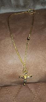 Prachtige dikke ketting met kruis, Sieraden, Tassen en Uiterlijk, Kettingen, Nieuw, Ophalen of Verzenden, Goud, Overige materialen