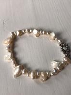 Parelarmband echte parels vintage jasseron slot, Ophalen of Verzenden, Gebruikt, Wit, Overige materialen