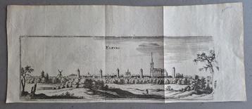 Originele kopergravure Stadsaanzicht Elburg uit 1654 beschikbaar voor biedingen