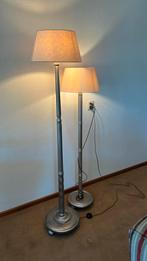 Vloer lampen, goudkleurig beschilderd. 2 maten, Ophalen, Gebruikt, Hout, 150 tot 200 cm
