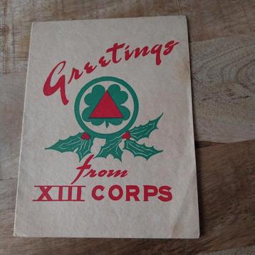 Militair  brief 1944  kerstgroet corps x111 (engeland)