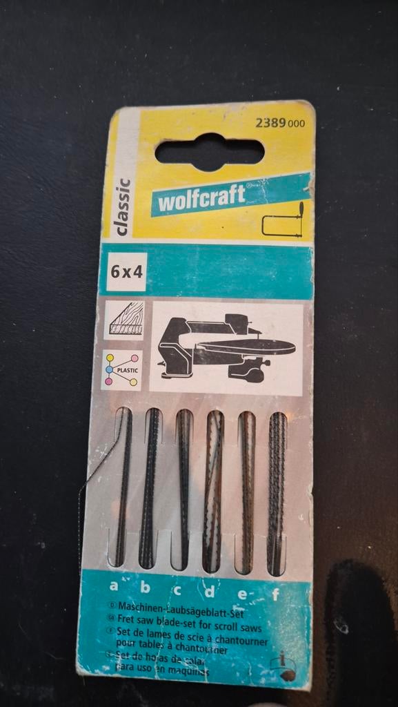 Wolfcraft Figuurzaagbladen 6x4 - Nieuw, Minder dan 30 mm, Nieuw, Ophalen of Verzenden, Figuurzaag