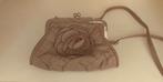Tas met roos 22x16cm cognackleur in nette staat, Ophalen of Verzenden, Zo goed als nieuw