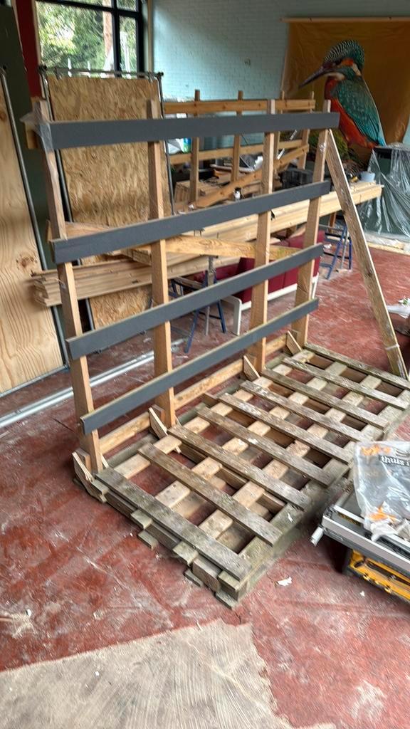 Glasbokken opslagbok openhaardhout, Doe-het-zelf en Verbouw, Transportwagens, Zo goed als nieuw, Transportkar, 100 liter of meer