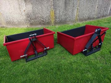 NIEUWE grond- en transportbakjes voor minitractor (100 cm.) beschikbaar voor biedingen