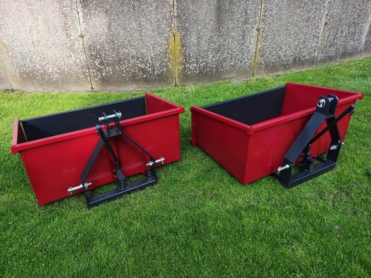 NIEUWE grond- en transportbakjes voor minitractor (100 cm.), Zakelijke goederen, Agrarisch | Werktuigen, Akkerbouw, Bollenteelt