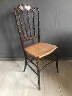 Vintage Chiavari Stoel Zwart, Huis en Inrichting, Stoelen, Ophalen, Riet of Rotan, Gebruikt, Zwart