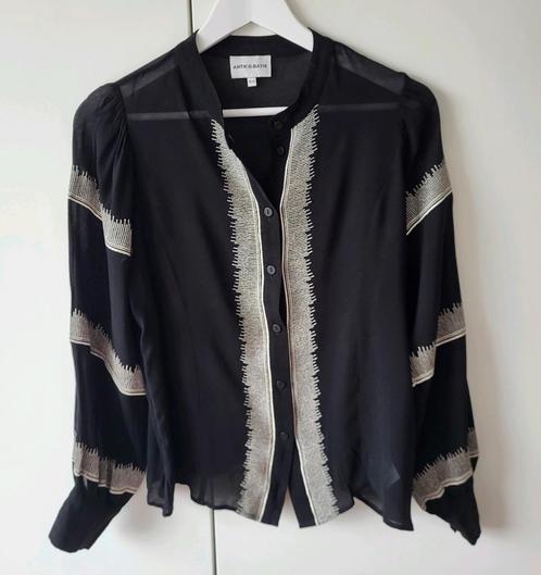 Antik Batik blouse maat 36 topstaat Lonneke Nooteboom, Kleding | Dames, Blouses en Tunieken, Zo goed als nieuw, Maat 36 (S), Zwart