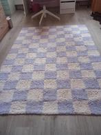Vloerkleed lila wit geblokt, Huis en Inrichting, Stoffering | Tapijten en Kleden, Wit, 200 cm of meer, Ophalen of Verzenden, Zo goed als nieuw